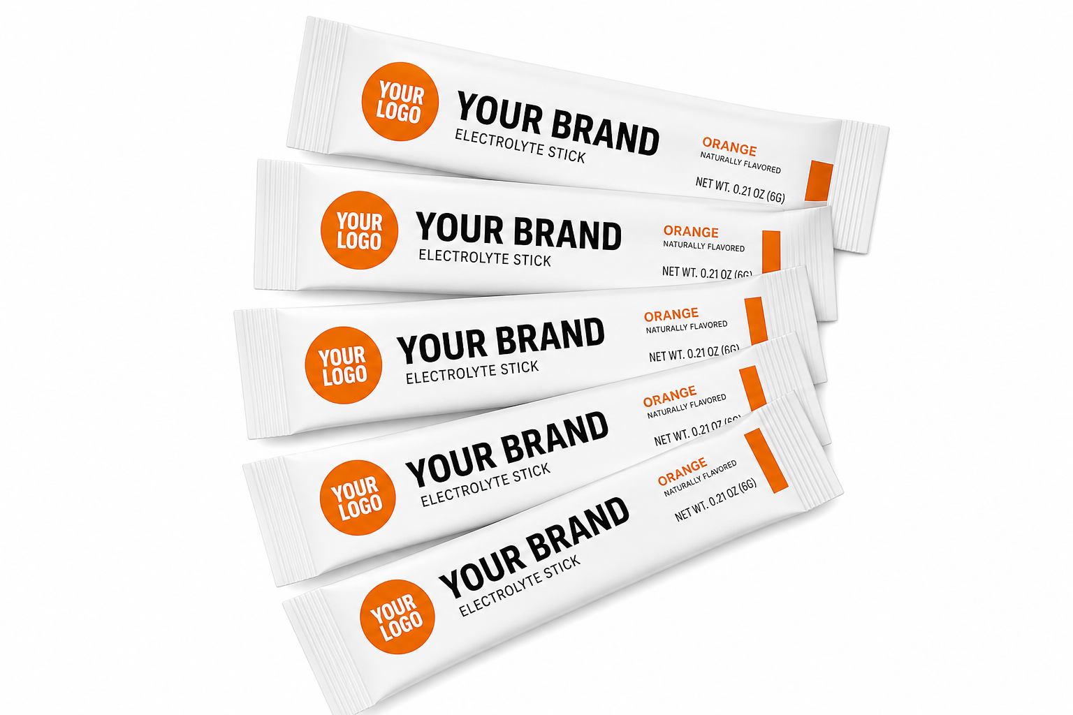 Stick pack supplement sachet for custom supplement packaging