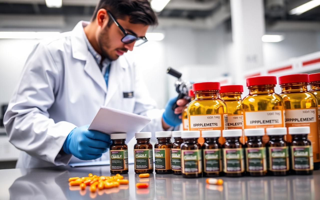 Quality inspection of supplement products in a supplement warehouse
